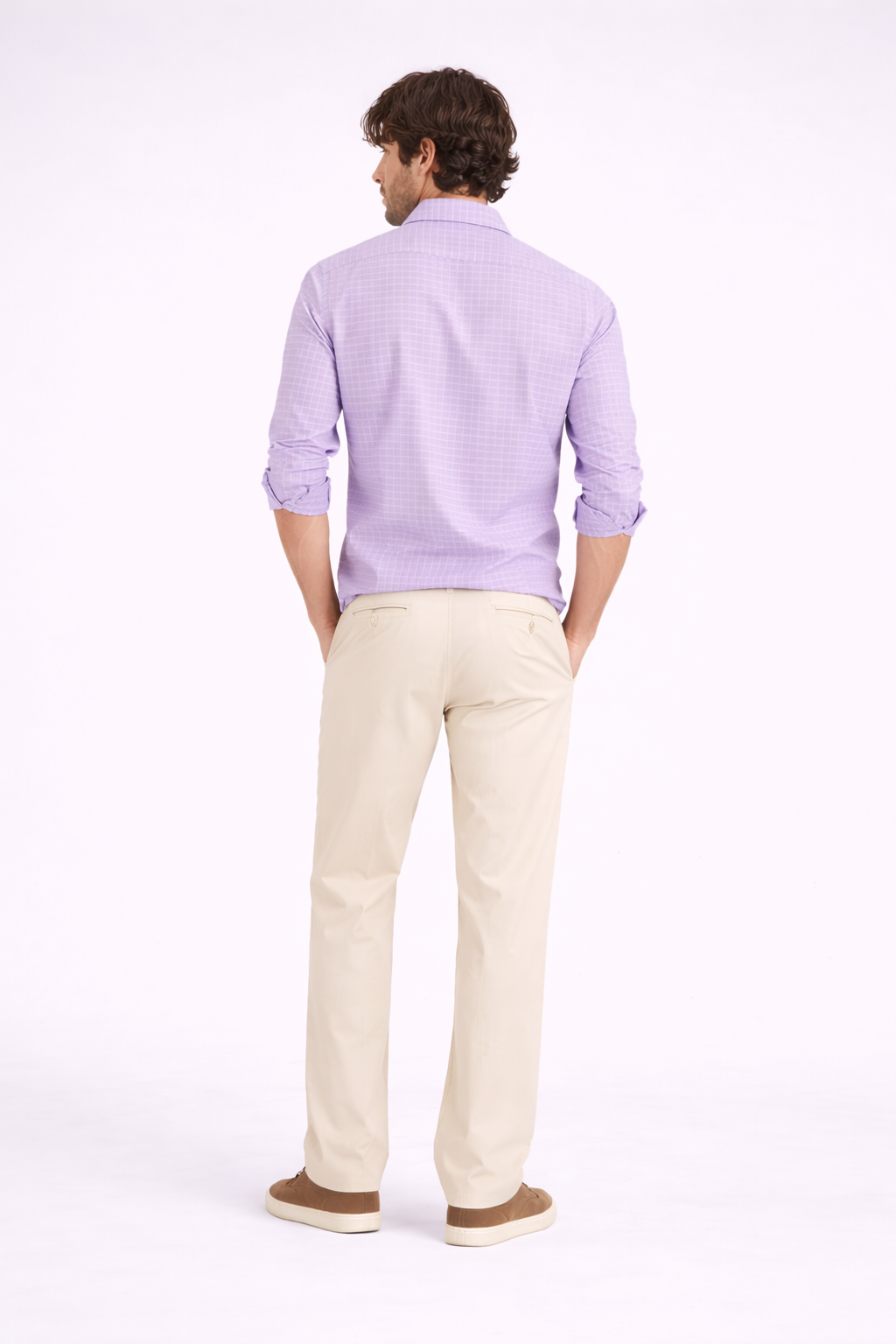 Passiflora Purple Micro-Check Premium Cotton Shirt