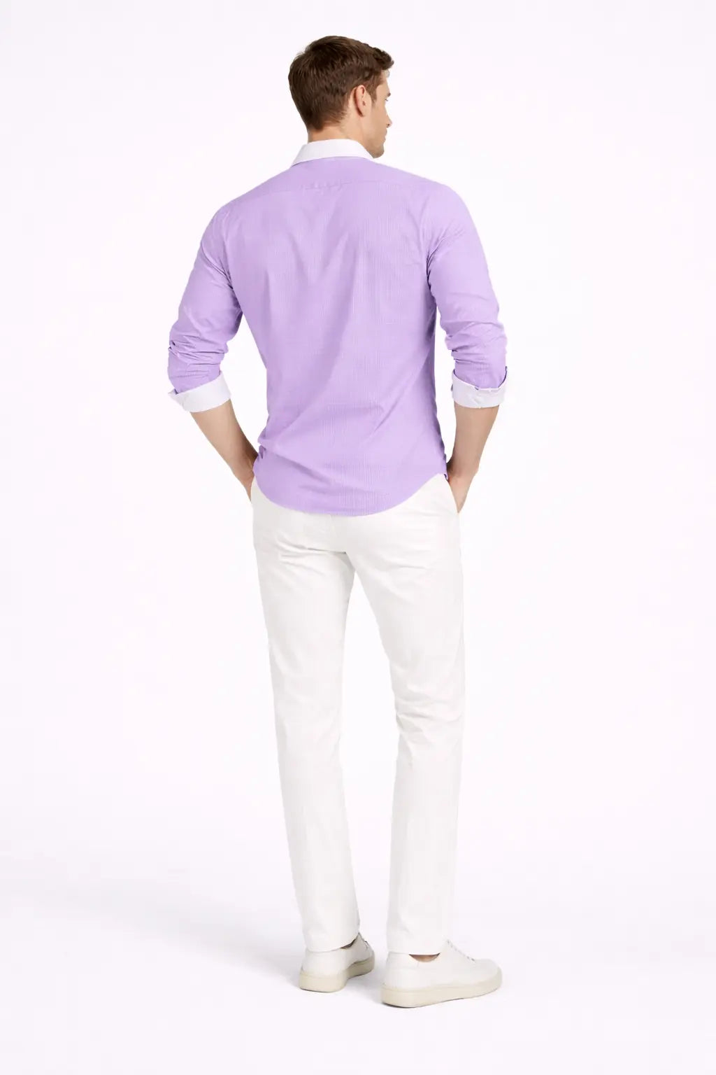 Royal Lilac Contrast Collar Shirt KORE MYK