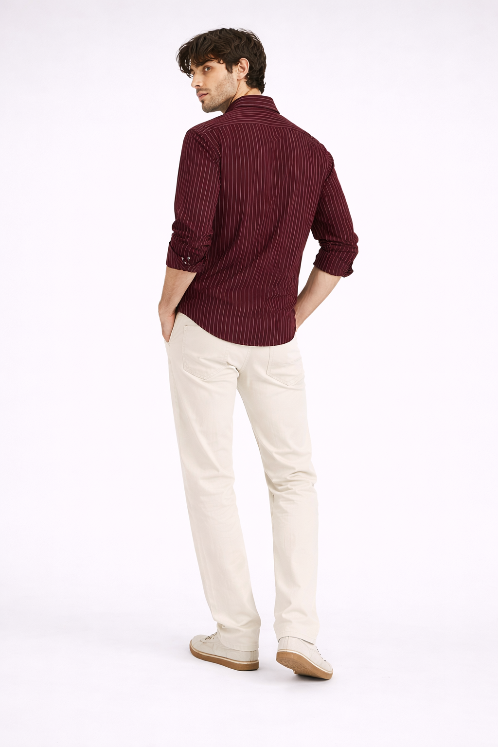 Cordovan Stripe Luxe Cotton Shirt