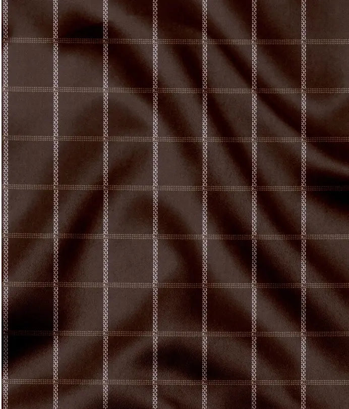 Espresso Brown Windowpane Shirt KORE MYK