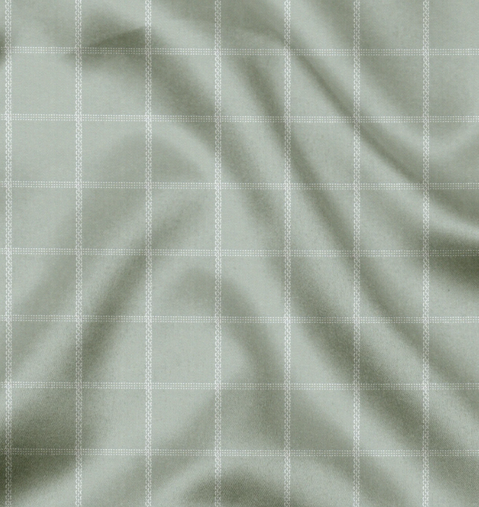 Celadon Sage Gridline Luxe Cotton Shirt KORE MYK