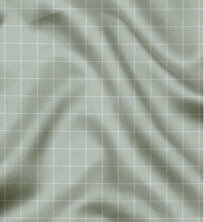 Sage Mist Gridline Premium Cotton Shirt